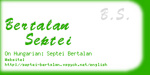 bertalan septei business card